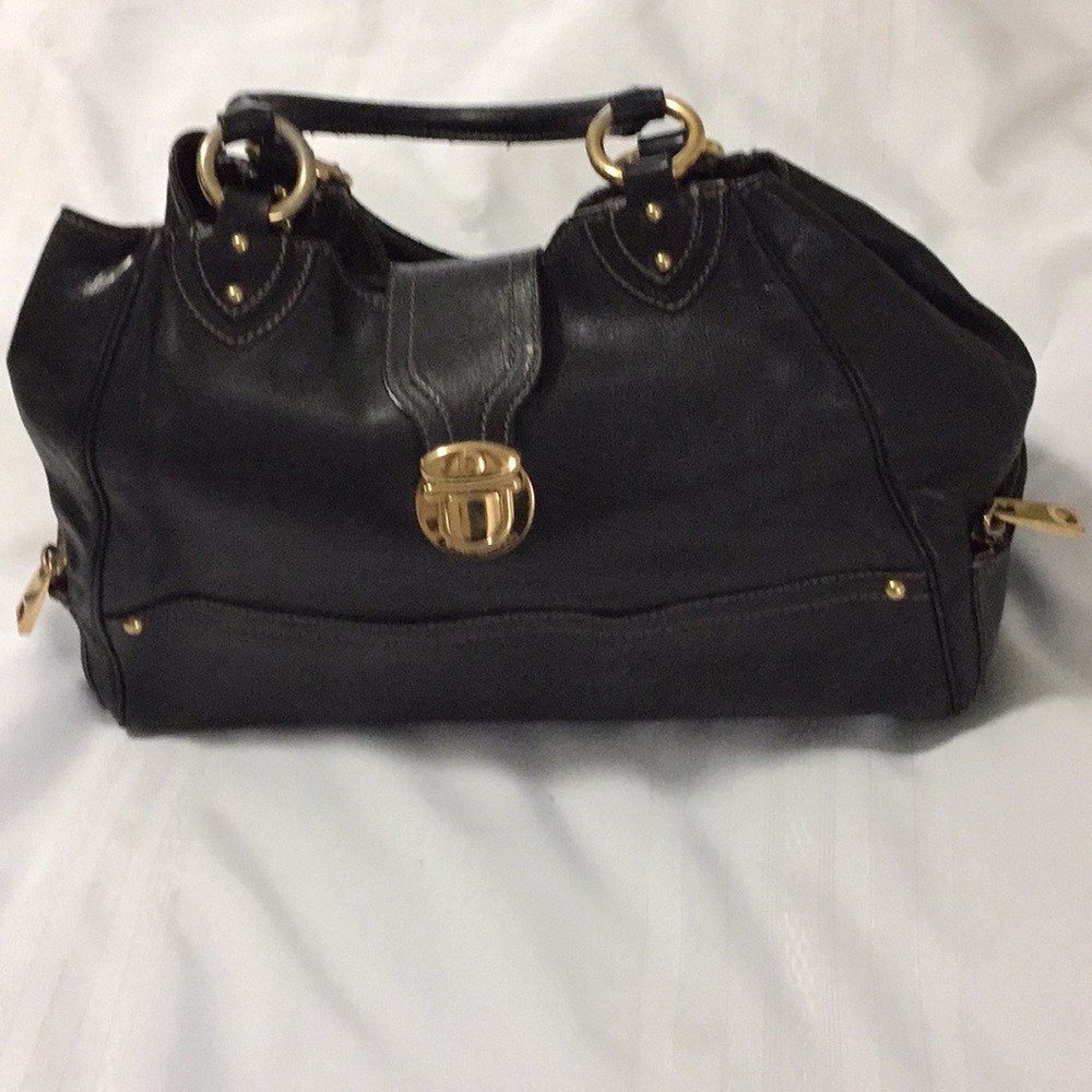 Marc Jacobs black leather satchel